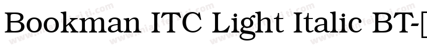 Bookman ITC Light Italic BT字体转换